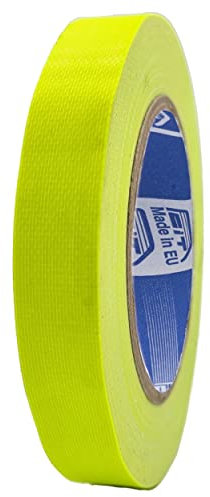 ACIT Cinta adhesiva fluorescente, 25 m x 19 mm, súper resistente (incluso al sol, calor y agua), cinta adhesiva reforzada, Duct Tape, cinta gaffer, Cinta Adhesiva Americana Fluorescente de reparación