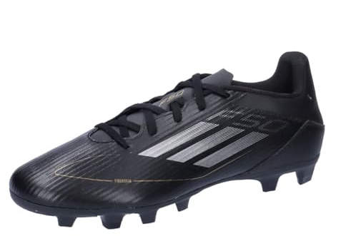 adidas Unisex - Vuxen F50 CLUB Football boots Flexible Ground, core black/IRON MET/gold met, 42 2/3 EU