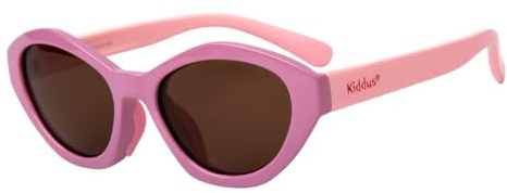 Kiddus Lunettes de soleil pour enfant fille de 4 à 7 ans Polarisées Protection UV400 Monture flexible