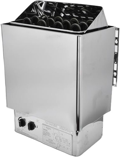 Sauna Poêle Électrique 6/8/9KW Utilisation Commerciale Et Ménage Poêle Électrique pour Sauna Chauffage De Sauna Intérieur/Extérieur Portable avec Unité De Contrôle Encastré,6kw