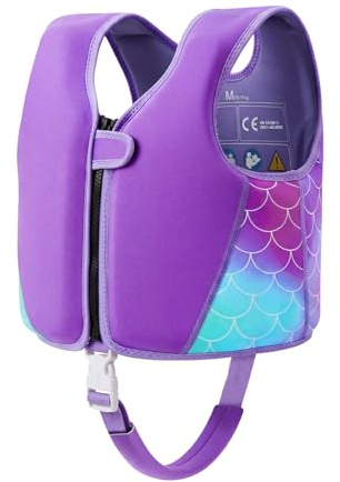 Chaleco Natacion para Niños y Niñas, Chaleco Flotador Chaleco Piscina, Flotante con Chaleco con Correa de Seguridad Ajustable para Niños de 10-25kg/2-6 años