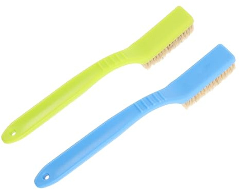 Cabilock Juego de 2 Cepillos para Escalar Cerdas Duraderas, Mango Largo Ergonómico, Colores Azul y Verde, Herramienta Portátil para Limpieza de Tiza en Búlder y Escalada en Roca,