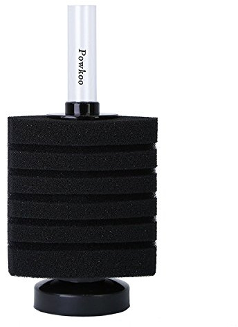 Powkoo Sponge Filter Aquarium Corner Bio Sponge Filter Small for Shrimp Nano Betta Fry Fish Tank up to 35 litre