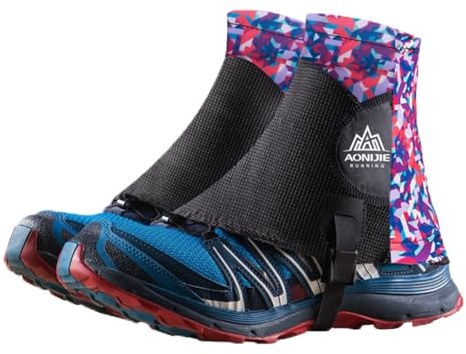 TRIWONDER Trail Gaiters for Men Women Hiking Gators Sandproof Leg Ankle Gaiters for Walking Running (Purple)