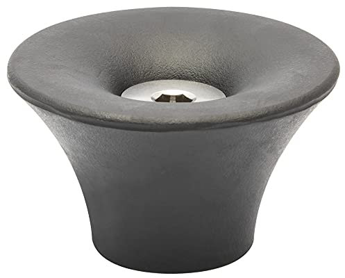 WAGNER Tope para Puerta para Exteriores OUTDOOR, Tope de Puerta - Ø 50 x 30 mm, Negro, Goma Termoplástica y Tornillos de Acero Inoxidable para Uso en Exteriores, Incluye Taco y Tornillos - 15520211