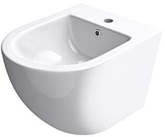 doporro WC-Bidet Düren179 Weiß 48,5x36x33 cm aus Keramik Wand-Bidet mit Überlauf