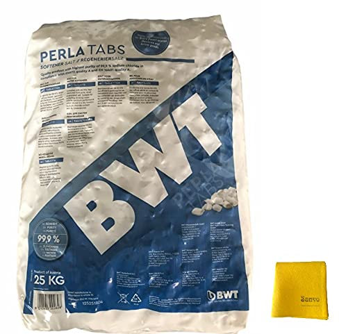 Sanvo BWT PerlaTabs Kissenform, 99,9% Salz-Reinheit, inklusive Sanvo Mehrzwecktuch 25kg