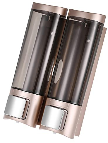 Kavolet Distributore di sapone manuale 200 mlx2, dispenser di sapone disinfettante per le mani da parete, dispenser di shampoo e gel doccia, per hotel di toilette da bagno
