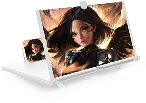 STEBRUAM 18 Pulgadas Lupa de Pantalla de teléfono, Amplificador de Pantalla Móvil Pantalla de Amplificador de teléfono Adecuado para Ver películas y Videos en un teléfono Inteligente