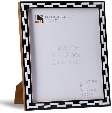 Handicrafts Home 8x10 Picture Frames - Vintage Style Wall Hanging & Desk Decor – Farmhouse Photo Frames Ideal for Living Room Office & Home Decor Picture Frame for Wall Decor, Pearlescent Tiptoe