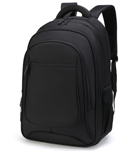 Kommodum – Zaino Grande per Viaggio Scuola Sport Lavoro 33x18x50 cm 30 Litri da Uomo Donna Unisex Sportivo Trekking Escursione Nero km27