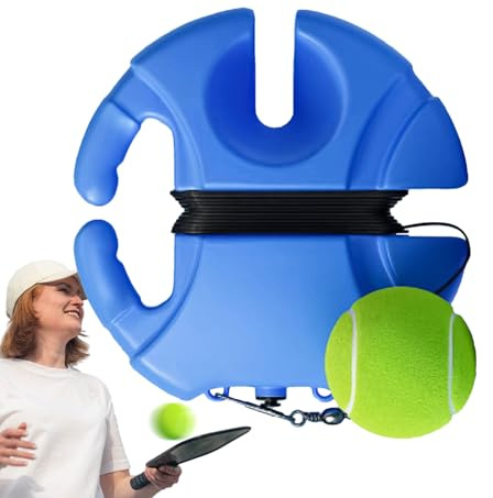 Nkmifeg Tennis Trainer Set - Rebound Ball With String - Ball With String For Enhanced Training - 1 Portable Tennis Equipment For Adults Or Kids Beginners