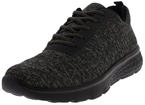 Get Fit Mens Mesh Running Trainers Athletic Walking Gym Shoes Sport Run - Grey/Black/Black Jersey - 10