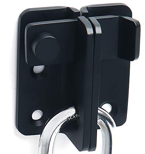 Alise Flip Latch Gate Latches Slide Bolt Latch Safety Door Lock Catch for Barn Cabinet Pet Cage Garden Bathroom Garage Window Sliding Door,Heavy Duty Stainless Steel Matte Black MS3005-B