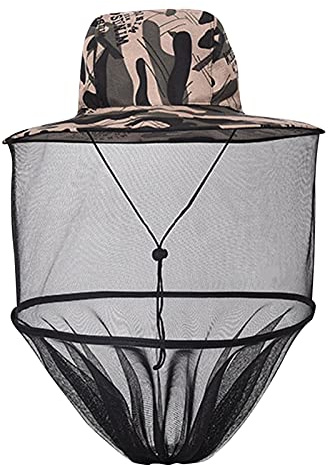 Apicultor antimosquitos, abejas, moscas, máscara para sombrero, sombrero, antimosquitos, protección, unisex, cabeza de mosquito al aire libre, sombrero de cabeza de mosquito extraíble