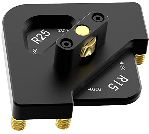 CENPEK Gabarit de routeur 4 en 1 en alliage d'aluminium R15 R20 R25 R30, angle demi-rond Rayon rapide Gabarit de table