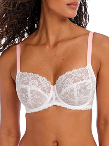 Freya Women's Offbeat Side Support Underwire Bra (5451), White, 38H US