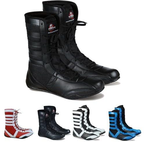 Professional Boxing Shoes Breathable Wrestling Shoes, Training Shoe for Adult & Youth Men Women Non Slip Rubber Sole Lightweight Boots (Black, 12)