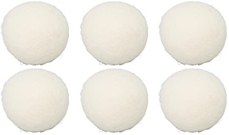 6 Bolas de Secado de Lana, Bola Suavizante de Tela Reutilizable de Primera Calidad para Secadora (6cm)