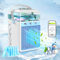 Portable Air Conditioner, 4-IN-1 Evaporative Air Cooler with App Control, 800ml Water Tank, Rechargeable Mini Air Conditioner, 3 Speeds & 3 Mist, Colorful Night Light Cooling Fan