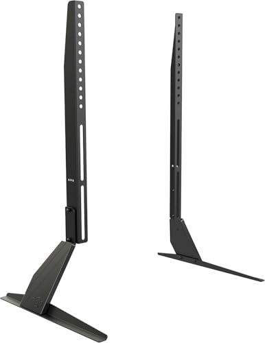 RICOO TV Ständer höhenverstellbar FS512 Stand Fernsehständer für 40-65 Zoll Standfuss neigbar universell Lowboard VESA 800x400 schwarz bis 40 kg