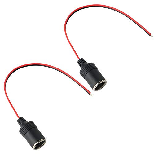 GTIWUNG 2 Pezzi Femmina Presa Accendisigari per Auto Alimentatore Caricabatterie, Auto Sigaro Spina Adattatore, Caricabatteria da Auto Cavo di Prolunga per Accendisigari, Cigarette Lighter Socket
