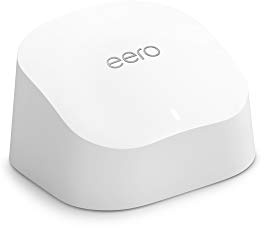 Amazon eero 6 mesh wifi router - Supports internet plans up to 900 Mbps, Coverage up to 1,500 sq. ft., Connect 75+ devices, 1-pack