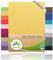 leevitex® Spannbettlaken 140x200cm - 160x200 cm | Spannbetttuch Bettlaken | 100% Jersey Baumwolle | Matratzenhöhe bis 25 cm | Ökotex | Gelb