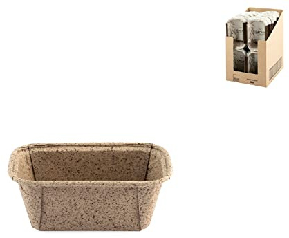 H&H Juego 6 Moldes papel cacao reciclado, rectangular 10x6x4cm