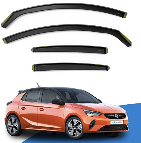 EdgeVisors Wind Deflectors for Vauxhall Corsa F MK6 5 Door Hatchback 4pc | 4pc Set, In-Channel Rain Guards & Accessories