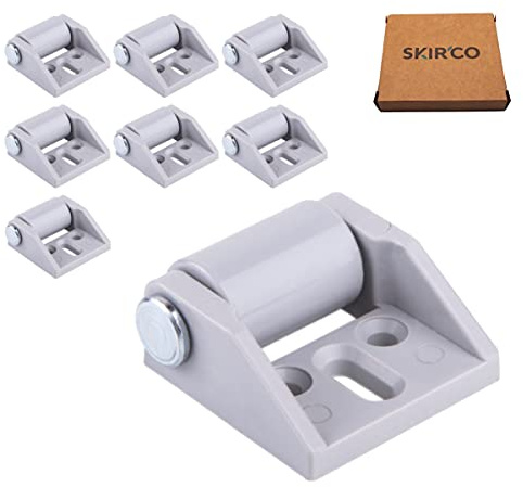 SKIR'CO Paquete de 8 ruedas pequeñas de 15 mm para muebles, ruedas de goma, no giratorias, ruedas fijas, dirección unidireccional (8)