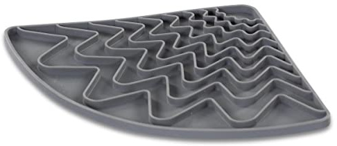 Messy Mutts 628043607996 Triangle Dog Licking Mat Grey