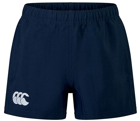 Canterbury Junior Unisex Players Drill Shorts | Rugby Shorts | CCC Logo Gym Shorts, Navy, 14