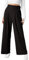 Aleumdr Sommerhose Damen Palazzo Hose Leicht Musselin Hose Damen Elegant Einfarbig Culotte Hose Lang Weite Bein Freizeithose mit elastischem Bund,Schwarz M