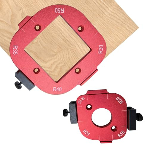 Upriver radie jigg routermallar, träskiva bågskärning hjälpverktyg, R10 R15 R20 R25 R30 R35 R40 R50 router hörn jig gör-det-själv-mall