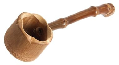 BRIGHTFUFU Bamboo Water Ladle for Tea Ceremony Charred Bamboo Long Handle Spoon Multi-functional Kitchen Gadget for Household Use