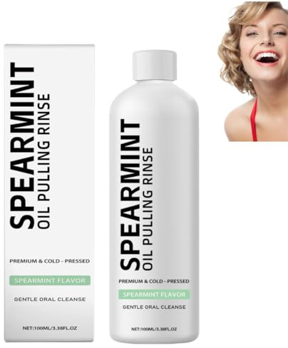 Enjuague bucal con aceite blanco, con aceite de menta, limpieza profunda, suave y eficaz, ideal para dientes y encías