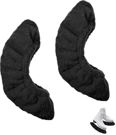 Kufenschoner Schlittschuhe,Eiskunstlauf Kufenschoner,Schlittschuhschoner,Schlittschuh Schoner,Kufenschutz Zubehör,Kufenstrumpf Eishockey,Elastische Kufenstrümpfe für Erwachsene Schlittschuhe (Schwarz)