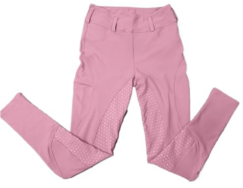 GIYXHU Pantalones De EquitacióN Mallas de montar silicona con agarre completo for mujer, pantalones a caballo, ropa ecuestre(Pink,XS)