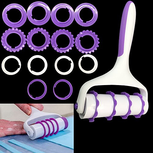 25pcs Fondant Ribbon Cutter, Food grade plastic Cookie Stamp Mould Cake Cupcake Fondant Decorating Tool