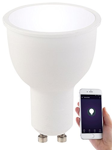 Luminea Home Control LED GU10 dimmbar: WLAN-LED-Lampe, Amazon Alexa & Google Assistant kompatibel, GU10, weiß (LED Spots Alexa kompatibel, LED-Leuchtmittel dimmbar, Wohnzimmerleuchten)