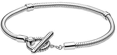 PANDORA Icons T-Verschluss Schlangen-Gliederarmband 20 cm Silber