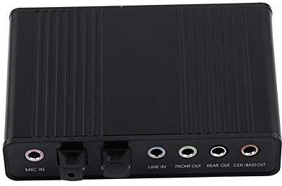 PUSOKEI USB 5.1 Audio Soundkarte, USB Audio Adapter 6 Kanal Soundkarte, USB Externer digitaler optischer SPDIF Audio Ausgangsadapter, Plug and Play, einfach zu bedienen