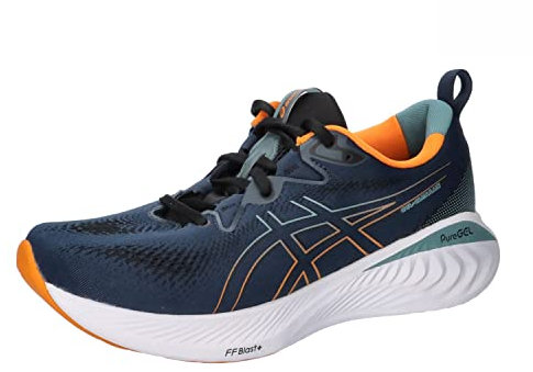 ASICS Cumulus 25 Mann Laufschuhe Blau Orange