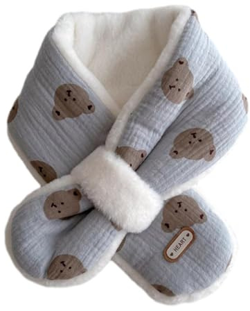 Cartoon Baby Scarf Autumn Winter Baby Neck Scarf Warm Boys Girls Neckerchief Fashionable Windproof Kids Neck Warmer Plush Sca