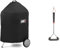 Weber Premium Grillabdeckhaube für Ø 57cm Holzkohlegrills & Three-Sided Grill Brush Dreiseitige Grillb rste, 46 cm, Schwarz/Silber, 6278