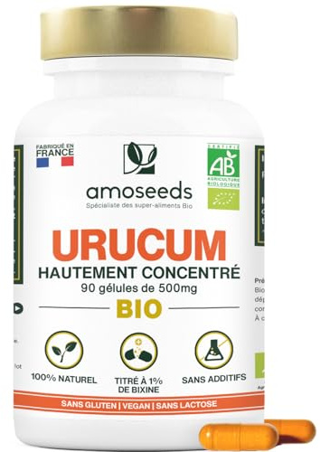 Urucum BIO | Soleil, Bronzage | Haute Concentration, 1% Bixine | 90 gélules