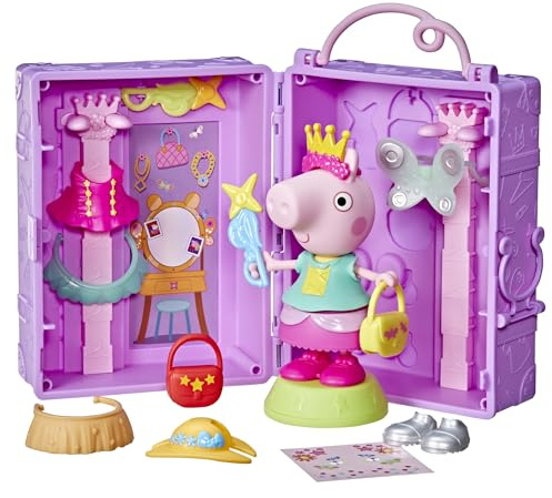 Peppa Pig Hasbro, Armario de Peppa, Juegos para Niñas y Niños de 3 Años o Más, Accesorios de Casa de Muñecas, Inventar Historias, Ropa y Alas de Hada, Idea de Regalo Creativo