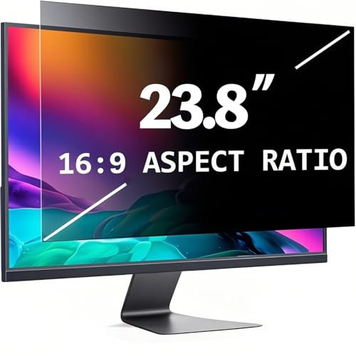 DBDDZD Filtro de privacidad extraíble para ordenador, monitor iMac compatible, monitor sin marco, monitor táctil, relación de aspecto 23,8 pulgadas 16:9, escudo de privacidad de luz azul