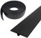Profilé de transition, autocollant, profil en T, 5 × 300 cm, en PVC, couvercle plat, pour seuils de porte et sols de raccordement, pour carreaux de sol stratifié, noir, 5 cm × 3 m